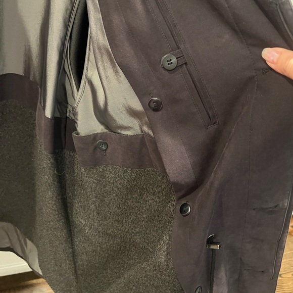 Vintage Barneys New York Mens Size M Rain/Trench Style Jacket in Off Black - Picture 4 of 15